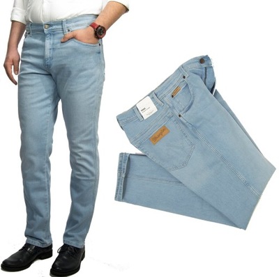 Wrangler Texas Slim Clear spodnie jeansy W38 L32