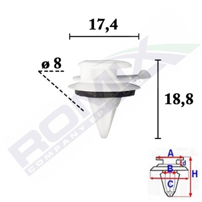 SPAUSTELIS JUOSTOS STIKLAI PRIEKINĖS 8MM LAND ROVER X5SZT 