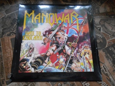 Winyl Hail To England Manowar 1990 USA BOOTLEG ZAFOLIOWANA !.