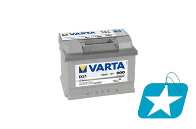 VARTA SILVER D21 61AH 600A