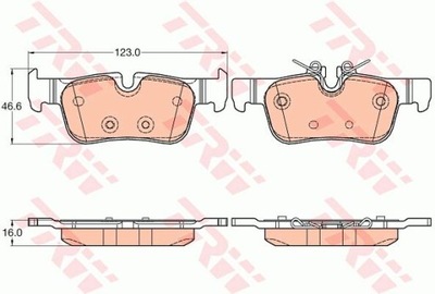 ZAPATAS DE FRENADO PARTE TRASERA BMW 2 13-/X1 14-/I3 13-  