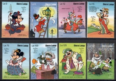 Disney - Sierra Leone 1990 Mi 1465-1472 Czyste **