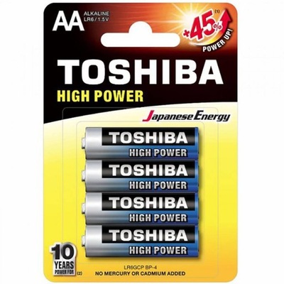 Toshiba High Power Bateria AA/LR6 4 Sztuki