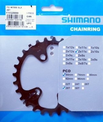 Tarcza Shimano SLX 28T-BD zębatka FC-M7000 28z