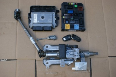 C3 aircross 1.2 vti бортовой компьютер замок зажигания набор 2 kl. фото №1