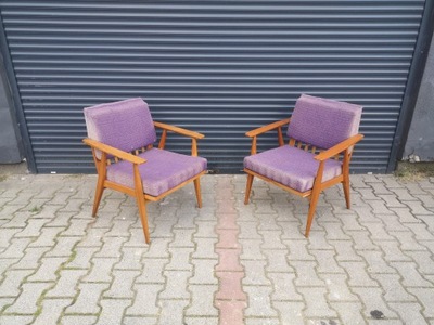 2 Fotele - Vintage Design PRL Mid Century Modern '60
