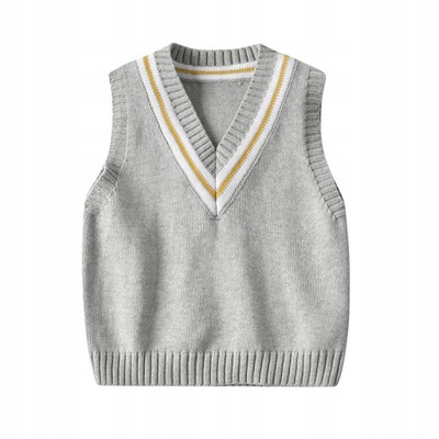 Bawełniana kamizelka sweter dla dzieci 0S1