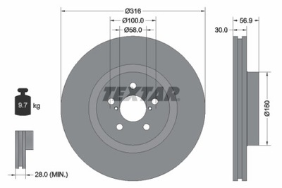 ДИСК ГАЛЬМІВНИЙ ПЕРЕД SUBARU FORESTER, LEGACY