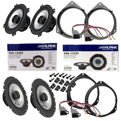 4 ALTAVOCES DE AUTOMÓVIL ALPINE PARA FIAT GRANDE PUNTO EVO 500 TIPO PANDA 3  