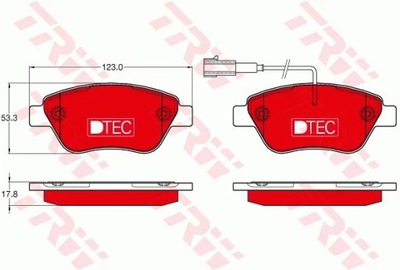 GDB1654DTE ZAPATAS DE FRENADO DTE  