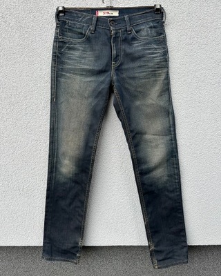 Levis 519 Slim W29 L32 szare spodnie jeansowe proste levi’s strauss