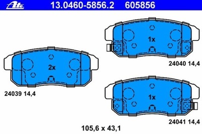 PADS BRAKE REAR SUZUKI IGNIS 03-, MAZDA RX-8  