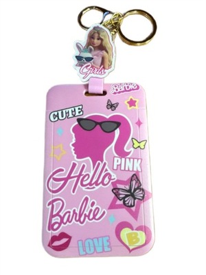 2x RÓŻOWE ETUI NA KARTĘ KREDYTOWĄ Z MOTYWEM BARBIE