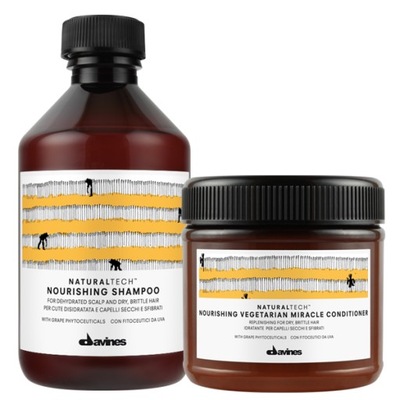 Davines Natural Veg Szampon Odżywka Nawilżaj 2x250