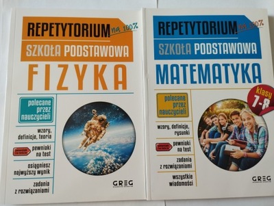 2x Repetytorium Podstawowa FIZYKA MATEMATYKA 7-8 G