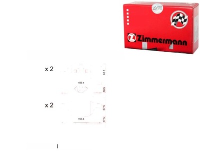 Zimmermann гальмівні колодки гальмівний. ford transit connect 02- фото №1