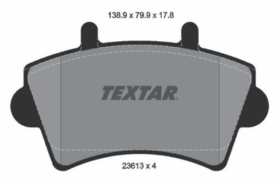 TEXTAR 2361301 ZAPATAS DE FRENADO  