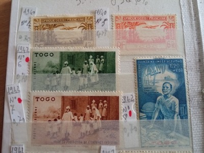Znaczki Togo z Foto Lata 40 te