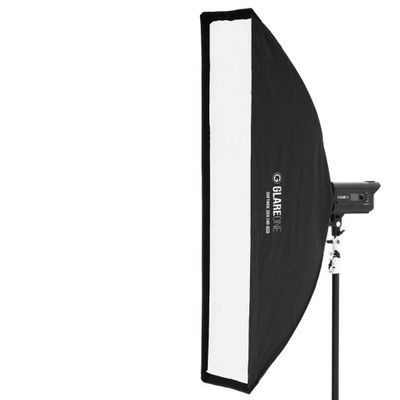 GlareOne Softbox PRO 35×140 cm z gridem - strip softbox Bowens