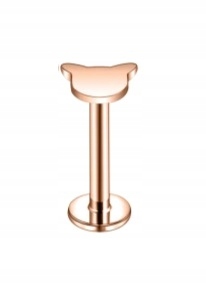 LABRET helix tytan ROSE GOLD różowe złoto KOT