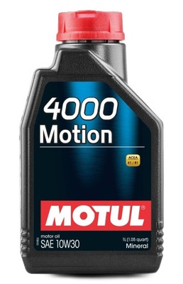 МАСЛО МОТОРНЕ MOTUL 10W30 1L 4000 MOTION A1/B1