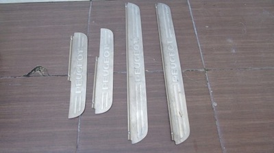 Захист накладка поріг перед задня kpl peugeot 407 фото №1