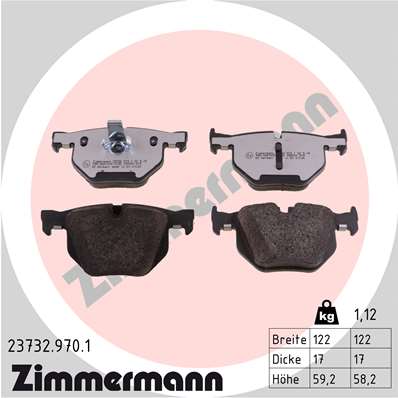 ZIMMERMANN 23732.970.1 ZAPATAS DE FRENADO  