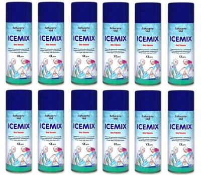 12x Sztuczny Lód ICE MIX Spray ZAMRAŻACZ 400ml