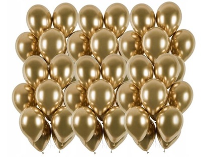 Balony shiny lateksowe zestaw 50 szt. złote 5 cali