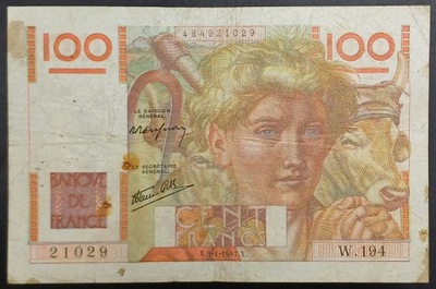 FRANCJA 100 FRANKÓW 1947