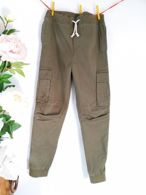 H&M spodnie jeansy bojówki Khaki 13-14 lat 164cm