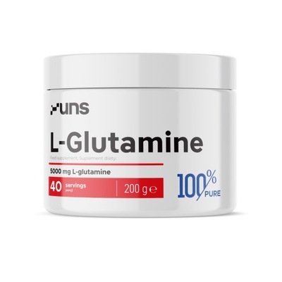 UNS L-Glutamine 200g CZYSTY AMINOKWAS GLUTAMINA