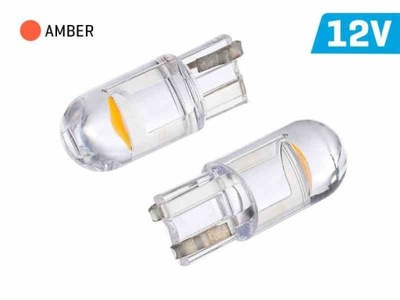 Żarówka VISION WY5W (T10) 12V 1x F10 LED, całoszklana, pomarańczowa, 2 szt.