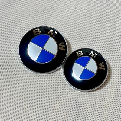 EMBLEMATY BMW KOMPLET 82mm+78mm E46 E39 E65 E53 Z3