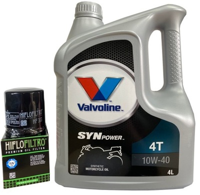 МАСЛО VALVOLINE SYNPOWER 10W40 4L Z ФИЛЬТРОМ HONDA VARADERO XL1000 СИНТЕТИК