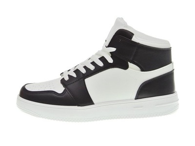 MĘSKIE BUTY SPORTOWE ZA KOSTKĘ Black/white r.41