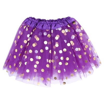 Tiulowa spódnica dla dziewczynki Fioletowa, cekinowa, krótka sukienka