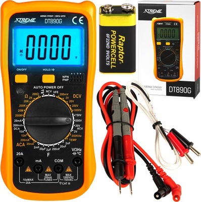 MULTIMETR MEASURER DIGITAL CURRENT LCD TEMPERATURE 6F22ND UNIVERSAL TESTER  