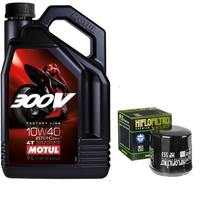 ACEITE MOTUL 300V FACTORY LINE 4T 10W40 4 L + FILTRO  