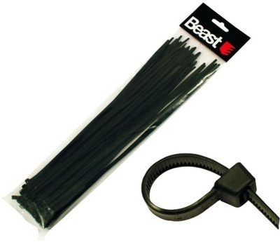Opaski zaciskowe kablowe trytki czarne UV 4,7x190