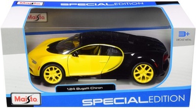 Model MAISTO BUGATTI CHIRON ŻÓŁTO-CZARNY 1:24