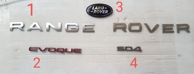 LOGOTIPO EMBLEMA INSCRIPCIÓN LAND RANGE ROVER EVOQUE SD4  