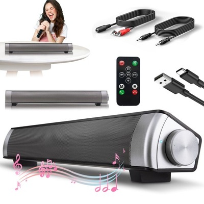 GŁOŚNIK SOUNDBAR LISTWA GŁOŚNIKOWA PRZENOŚNY BLUETOOTH 5.0, AUX, RCA