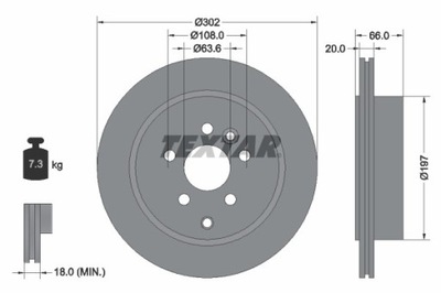 2X ДИСК ГАЛЬМІВНИЙ LAND ROVER ЗАД FREELANDER 3,2 06- 92162803