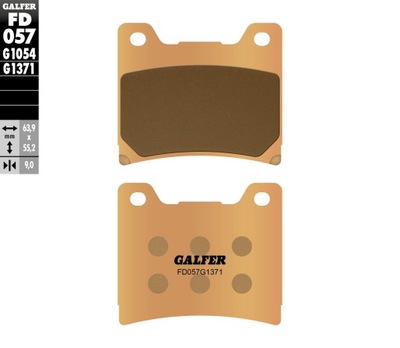 GALFER ZAPATAS DE FRENADO KH88 SPIEK COLOR DORADO STREET  