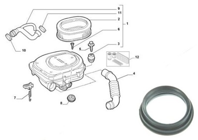 ОРИГІНАЛ КРОНШТЕЙН ПОДУШКА ПРАВЕ ДВИГУНА FIAT SEICENTO 1.1 46528828