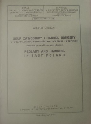 Skup zawodowy i handel obnośny 1938 r.