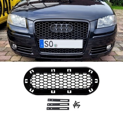 MOUNTING EMBLEM IN RADIATOR GRILLE HONEYCOMB PLASTER MIODU AUDI A3 A4 A5 A7  