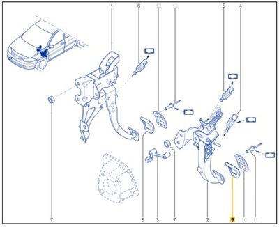 RENAULT OE 8200183752 НАКЛАДКА ПЕДАЛИ СЦЕПЛЕНИЯ