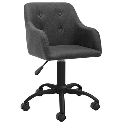 Obrotowe krzesło biurowe, jasnoszare, tapicerowane
